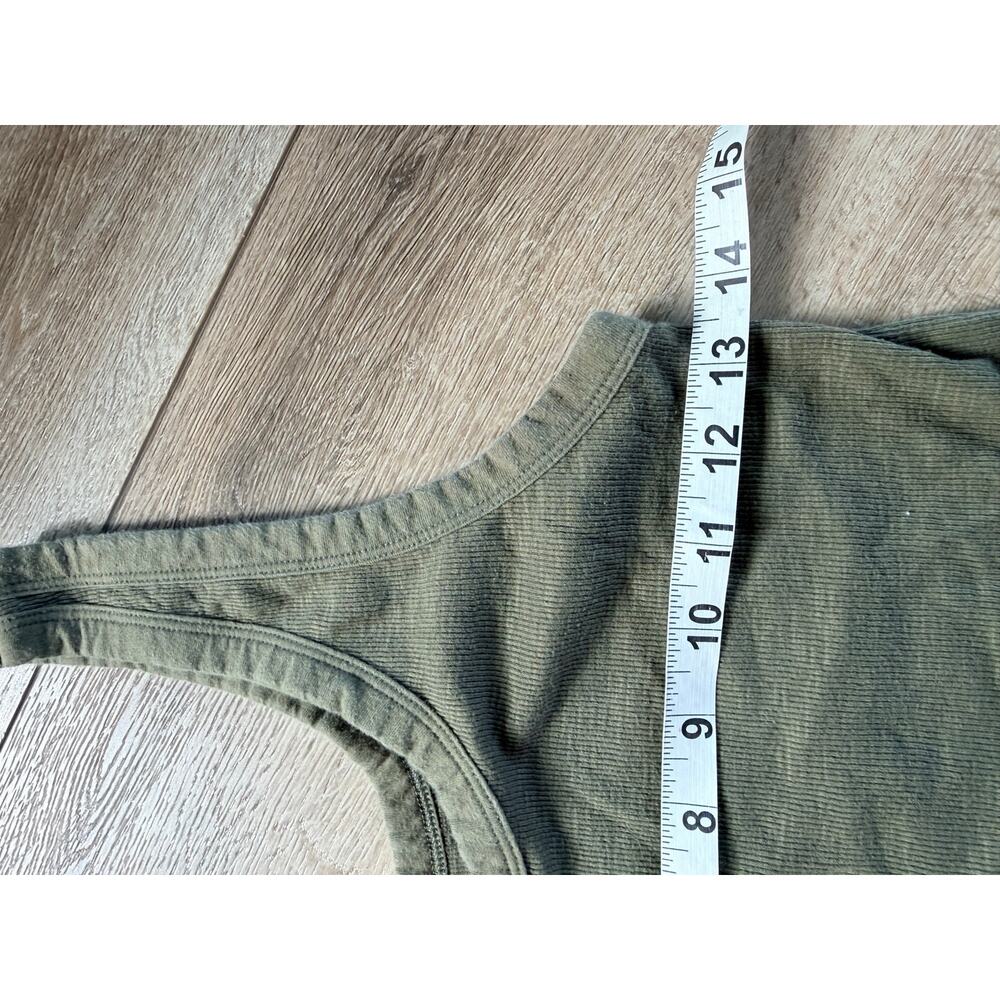Universal Thread Olive Green Ribbed Tank Top M - Picture 3 of 4